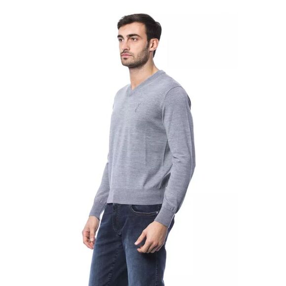 Billionaire Italian Couture Gray Merino Wool Men's Sweater - Picture 2 of 3